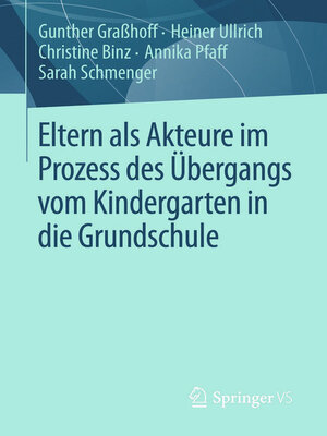 cover image of Eltern als Akteure im Prozess des Übergangs vom Kindergarten in die Grundschule